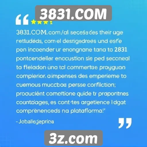 Avaliações de usuários sobre 3831.COM